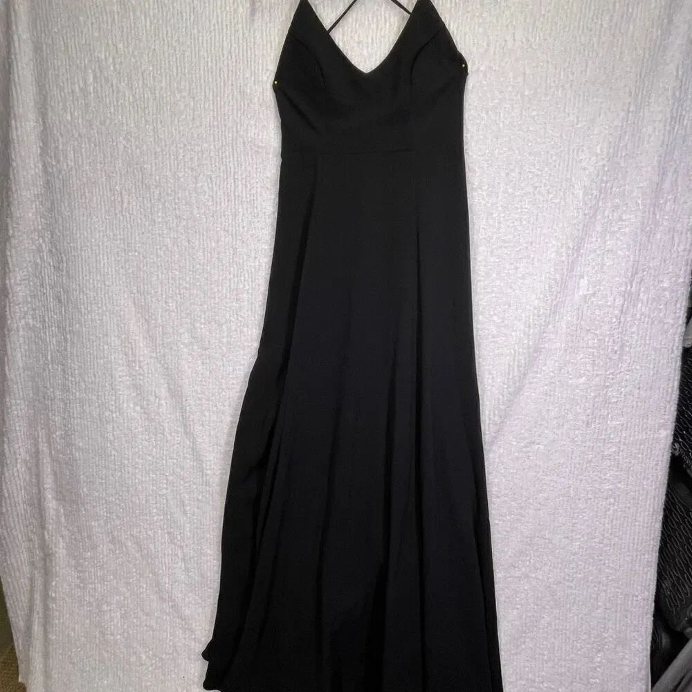 Show Me Your Mumu Black Jenn Crossback Maxi Dress Size XS NWT
